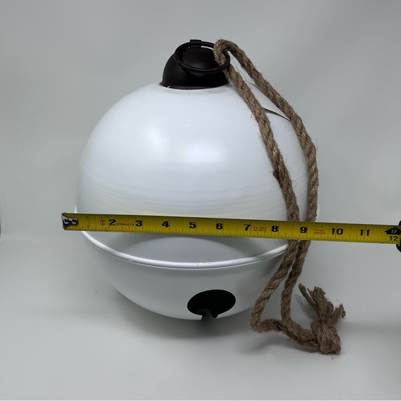 Christmas white metal jingle bell ornament decor 16in x 12in - Picture 7 of 11